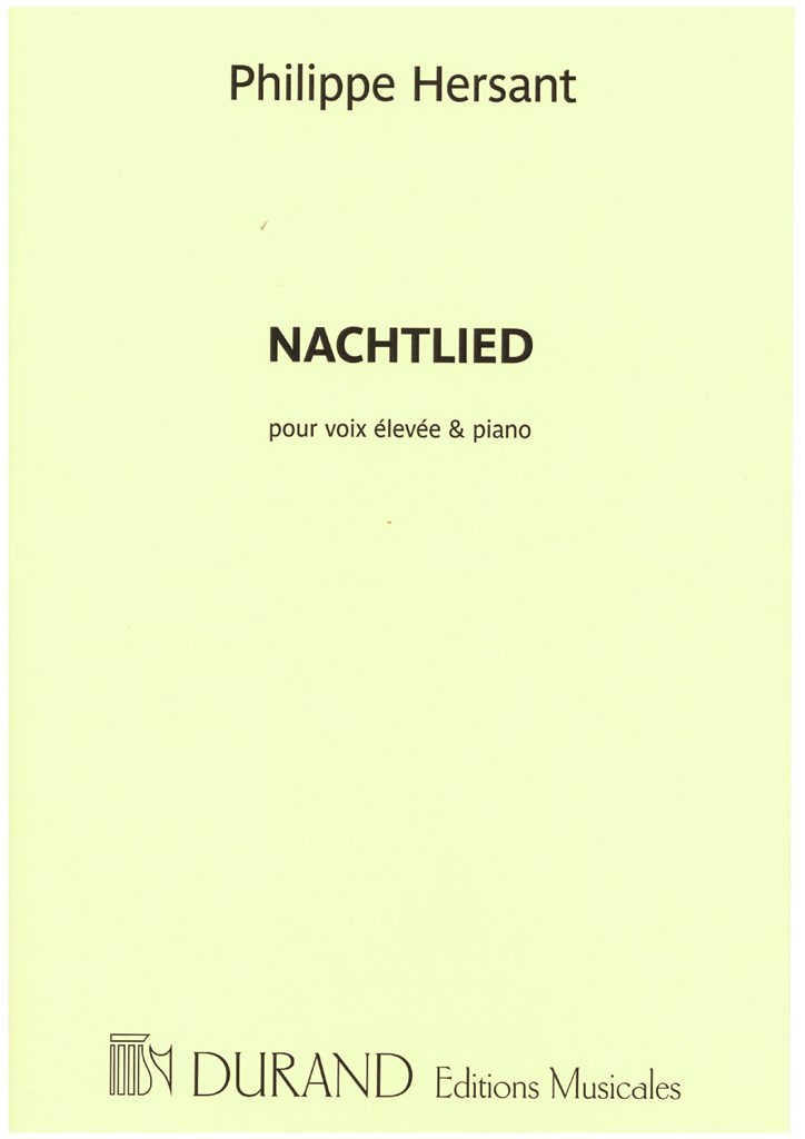 Nachtlied, Sur Un Poeme De Georg Trakl